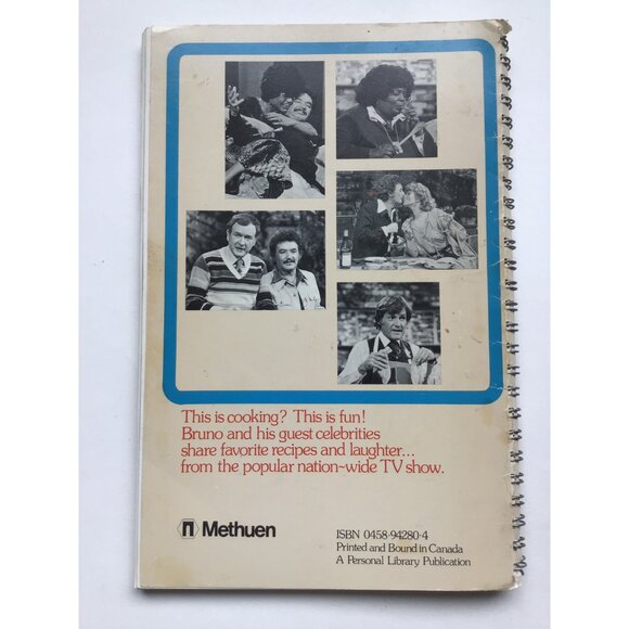 New Celebrity Cooks Cookbook With Bruno Gerussi Coil Bound CBC TV Vintage 1979 - Picture 4 of 9